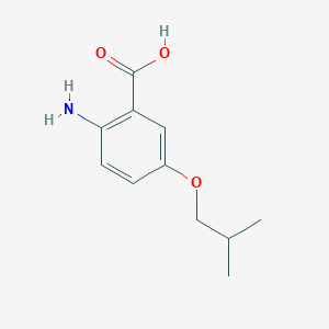 molecular formula C11H15NO3 B068969 2-Amino-5-isobutoxybenzoic acid CAS No. 169283-23-2