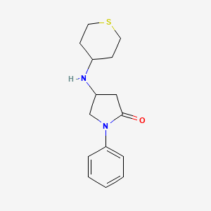 1-Phenyl-4-(thian-4-ylamino)pyrrolidin-2-one