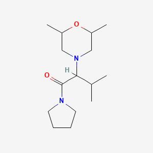 2-(2,6-Dimethylmorpholin-4-yl)-3-methyl-1-pyrrolidin-1-ylbutan-1-one