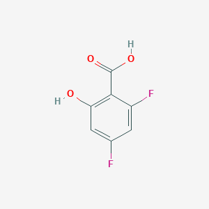 molecular formula C7H4F2O3 B068970 2,4-Difluoro-6-hydroxybenzoic acid CAS No. 189283-54-3