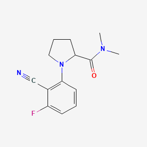 1-(2-cyano-3-fluorophenyl)-N,N-dimethylpyrrolidine-2-carboxamide