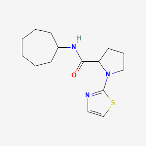 N-cycloheptyl-1-(1,3-thiazol-2-yl)pyrrolidine-2-carboxamide