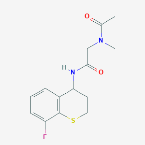 2-[acetyl(methyl)amino]-N-(8-fluoro-3,4-dihydro-2H-thiochromen-4-yl)acetamide