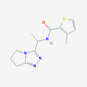 N-[1-(6,7-dihydro-5H-pyrrolo[2,1-c][1,2,4]triazol-3-yl)ethyl]-3-methylthiophene-2-carboxamide