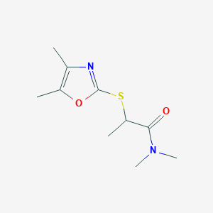 2-[(4,5-dimethyl-1,3-oxazol-2-yl)sulfanyl]-N,N-dimethylpropanamide