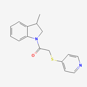 1-(3-Methyl-2,3-dihydroindol-1-yl)-2-pyridin-4-ylsulfanylethanone