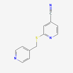 2-(Pyridin-4-ylmethylsulfanyl)pyridine-4-carbonitrile