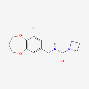 N-[(6-chloro-3,4-dihydro-2H-1,5-benzodioxepin-8-yl)methyl]azetidine-1-carboxamide