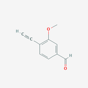 molecular formula C10H8O2 B068972 4-Ethynyl-3-methoxybenzaldehyde CAS No. 190786-13-1