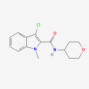 3-chloro-1-methyl-N-(oxan-4-yl)indole-2-carboxamide