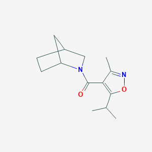 2-Azabicyclo[2.2.1]heptan-2-yl-(3-methyl-5-propan-2-yl-1,2-oxazol-4-yl)methanone