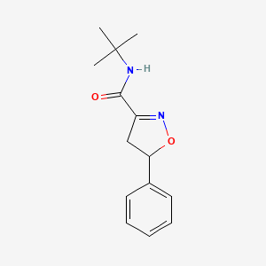 N-tert-butyl-5-phenyl-4,5-dihydro-1,2-oxazole-3-carboxamide