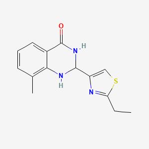 2-(2-ethyl-1,3-thiazol-4-yl)-8-methyl-2,3-dihydro-1H-quinazolin-4-one