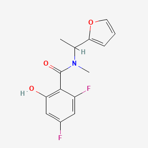 2,4-difluoro-N-[1-(furan-2-yl)ethyl]-6-hydroxy-N-methylbenzamide