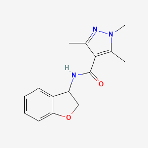 N-(2,3-dihydro-1-benzofuran-3-yl)-1,3,5-trimethylpyrazole-4-carboxamide