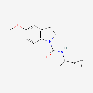 N-(1-cyclopropylethyl)-5-methoxy-2,3-dihydroindole-1-carboxamide