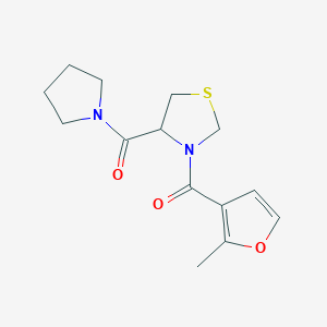 [3-(2-Methylfuran-3-carbonyl)-1,3-thiazolidin-4-yl]-pyrrolidin-1-ylmethanone