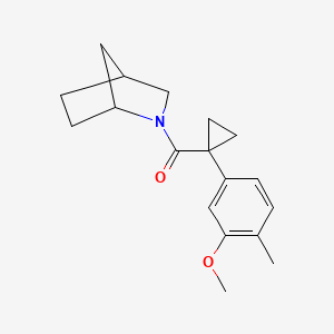 2-Azabicyclo[2.2.1]heptan-2-yl-[1-(3-methoxy-4-methylphenyl)cyclopropyl]methanone