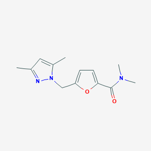 5-[(3,5-dimethylpyrazol-1-yl)methyl]-N,N-dimethylfuran-2-carboxamide