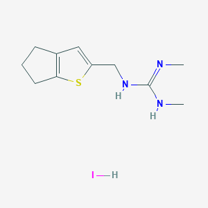 1-(5,6-dihydro-4H-cyclopenta[b]thiophen-2-ylmethyl)-2,3-dimethylguanidine;hydroiodide