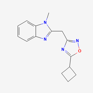 5-Cyclobutyl-3-[(1-methylbenzimidazol-2-yl)methyl]-1,2,4-oxadiazole