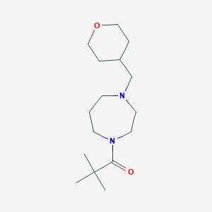 2,2-Dimethyl-1-[4-(oxan-4-ylmethyl)-1,4-diazepan-1-yl]propan-1-one