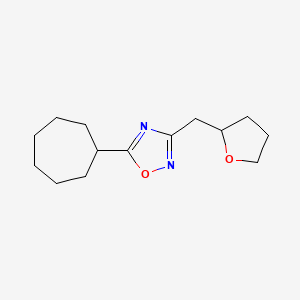 5-Cycloheptyl-3-(oxolan-2-ylmethyl)-1,2,4-oxadiazole