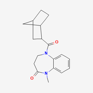 5-(Bicyclo[2.2.1]heptane-2-carbonyl)-1-methyl-3,4-dihydro-1,5-benzodiazepin-2-one