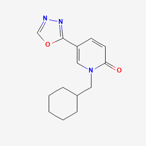 1-(Cyclohexylmethyl)-5-(1,3,4-oxadiazol-2-yl)pyridin-2-one