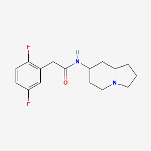 N-(1,2,3,5,6,7,8,8a-octahydroindolizin-7-yl)-2-(2,5-difluorophenyl)acetamide