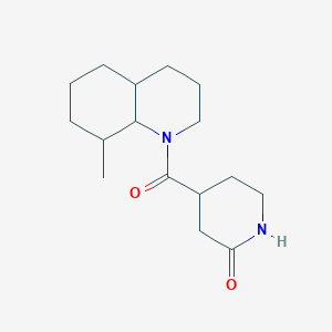 4-(8-methyl-3,4,4a,5,6,7,8,8a-octahydro-2H-quinoline-1-carbonyl)piperidin-2-one