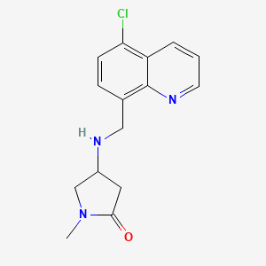 4-[(5-Chloroquinolin-8-yl)methylamino]-1-methylpyrrolidin-2-one