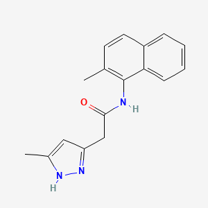 N-(2-methylnaphthalen-1-yl)-2-(5-methyl-1H-pyrazol-3-yl)acetamide