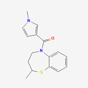 (2-methyl-3,4-dihydro-2H-1,5-benzothiazepin-5-yl)-(1-methylpyrrol-3-yl)methanone