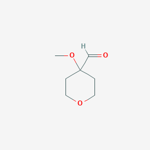molecular formula C7H12O3 B068983 4-methoxytetrahydro-2H-pyran-4-carbaldehyde CAS No. 175982-76-0