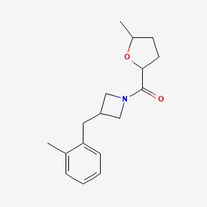 (5-Methyloxolan-2-yl)-[3-[(2-methylphenyl)methyl]azetidin-1-yl]methanone