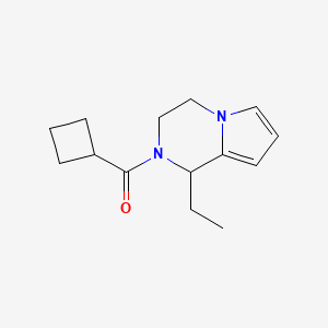 molecular formula C14H20N2O B6898465 cyclobutyl-(1-ethyl-3,4-dihydro-1H-pyrrolo[1,2-a]pyrazin-2-yl)methanone 