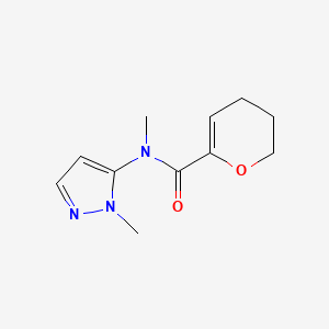 N-methyl-N-(2-methylpyrazol-3-yl)-3,4-dihydro-2H-pyran-6-carboxamide