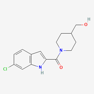 (6-chloro-1H-indol-2-yl)-[4-(hydroxymethyl)piperidin-1-yl]methanone