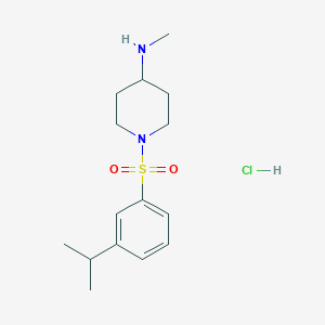 N-methyl-1-(3-propan-2-ylphenyl)sulfonylpiperidin-4-amine;hydrochloride