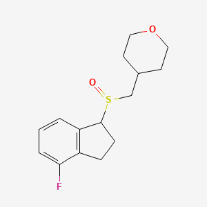 4-[(4-fluoro-2,3-dihydro-1H-inden-1-yl)sulfinylmethyl]oxane