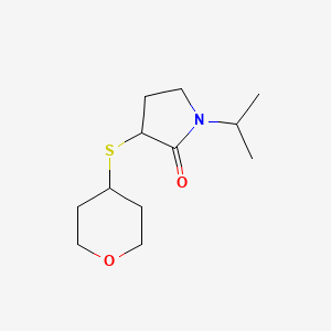 3-(Oxan-4-ylsulfanyl)-1-propan-2-ylpyrrolidin-2-one