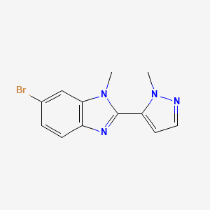 6-Bromo-1-methyl-2-(2-methylpyrazol-3-yl)benzimidazole