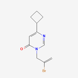 3-(2-Bromoprop-2-enyl)-6-cyclobutylpyrimidin-4-one