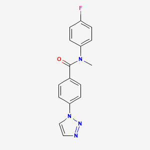 N-(4-fluorophenyl)-N-methyl-4-(triazol-1-yl)benzamide