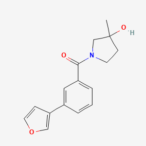 [3-(Furan-3-yl)phenyl]-(3-hydroxy-3-methylpyrrolidin-1-yl)methanone