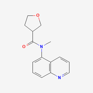 N-methyl-N-quinolin-5-yloxolane-3-carboxamide