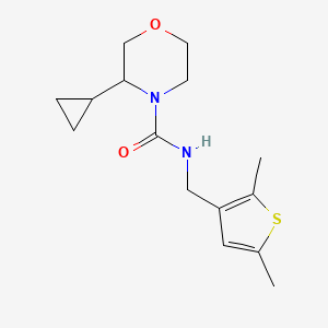 3-cyclopropyl-N-[(2,5-dimethylthiophen-3-yl)methyl]morpholine-4-carboxamide