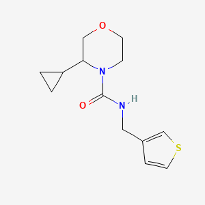 3-cyclopropyl-N-(thiophen-3-ylmethyl)morpholine-4-carboxamide