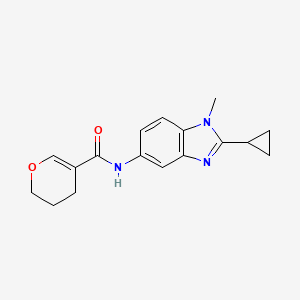 N-(2-cyclopropyl-1-methylbenzimidazol-5-yl)-3,4-dihydro-2H-pyran-5-carboxamide